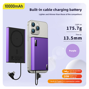 แบตสำรองพกพา 10000mAh พร้อมสายชาร์จ Type C กำลังไฟ 20W บางเฉียบ 13.5 มม. พกพาสะดวกสำหรับกิจกรรมกลางแจ้ง - Product Image 4