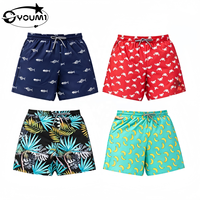 Short de bain décontracté pour homme avec logo personnalisé, écologique, séchage rapide, imprimé, cordon de serrage, polyester respirant et léger