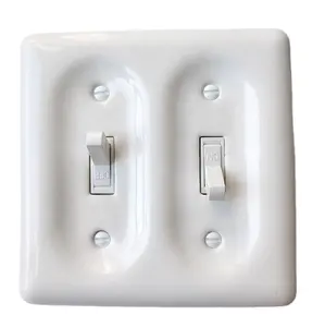 Luxurious Retro Porcelain Decorative Switch Plate Stain Resistant Ceramic Wall Switch Plates Outlet Cover