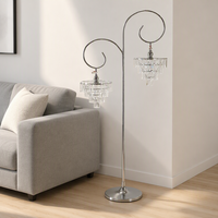 Accessoires pour salles de mariage : Lumières en forme de bâtonnets de glace, Guides de chemin, Décorations de podium et de passerelle, Luminaires en fer plaqué cristal pour allées