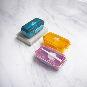 Bangduo Japanese Style Bento <b>Box</b> Single Layer Square Plastic <b>Lunch</b> <b>Box</b> Microwave Safe For Students Children - Product Image 2