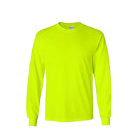 His Vis Shirts Chemises en polyester jaune fluorescent Construction d'été à séchage rapide Vêtements de travail respirants T-shirt à manches longues