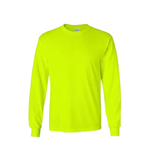 Camisetas de Alta Visibilidad Amarillo Fluorescente de Poliéster, Secado Rápido para Verano, Ropa de Trabajo Transpirable para Construcción, Camiseta de <span class=keywords><strong>Manga</strong></span> <span class=keywords><strong>Larga</strong></span> - Product Image 2