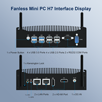Nuevo Mini PC Industrial Sin Ventilador VENOEN H7 Intel Core I3 1215U ITX Resistente con Doble Puerto COM, Doble LAN, SSD+HDD, Windows 10 Pro