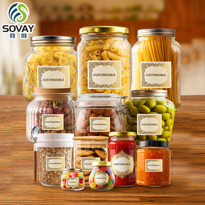 Oem/ODM 12oz Vòng rõ ràng nước sốt lưu trữ container 360ml thủy tinh mật ong lọ bao bì có nắp đậy - Product Image 4