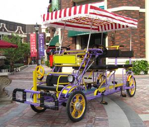 Luxury 2 แถว 6 คน surrey จักรยาน/4 ผู้ใหญ่ + 2 เด็ก tandem จักรยานจักรยาน - Product Image 2