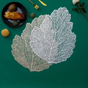 IN MAGAZZINO Foglia di <span class=keywords><strong>PVC</strong></span> Tovaglietta Per La Decorazione Della Tavola di Nozze Sala Da Pranzo - Product Image 2