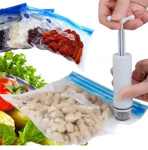Food Grade Zipper Transparent Flat Bottom Vacuum Packaging Bag For Food