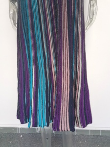 AIMEISI Wholesale New Round Neck Multi Color Stripe Long Sleeve <strong>Elastic</strong> Top Two Piece <strong>Skirts</strong> Sets Long <strong>Skirt</strong> Set for Women - Product Image 6