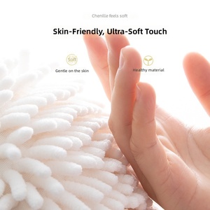 Balle séchante pour les mains en chenille super absorbante, séchage rapide, serviette suspendue douce et moelleuse pour salle de bain et cuisine, absorption d'eau - Product Image 5