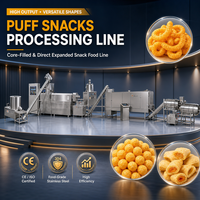 Geëxtrudeerd Opgeblazen Maïs Sticks Rookwolken Snacks Kaas Bal Voedsel Verwerking Maken Machines Plantaardige Productie Lijn
