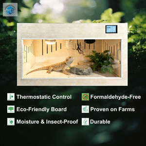 Terrario in PVC per Allevamento Rettili e Anfibi, con Temperatura Costante per <span class=keywords><strong>Geco</strong></span> <span class=keywords><strong>Leopardino</strong></span>, Camaleonte, Rana, Serpente - Product Image 2