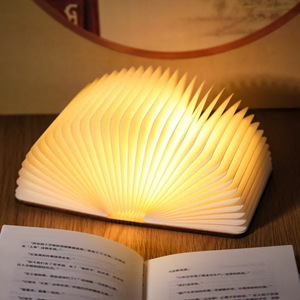 Lampe de lecture LED pliable <span class=keywords><strong>en</strong></span> papier avec impression de logo personnalisé, rechargeable, impression personnalisée OEM pour décoration intérieure, chambre, mariage, fête, cadeau - Product Image 4