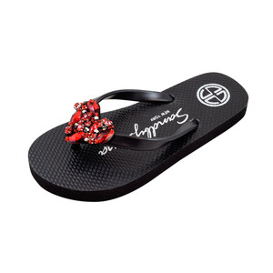 Sandalias de Playa para Niñas con Adornos de Corazón Rojo y Pedrería - Product Image 6
