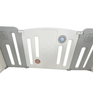 ABST באיכות גבוהה תינוק מתקפל גדר חמה פלסטיק ילדים לול גריי + לבן צבע 12 + 2 פנל קיד של בטיחות גדר - Product Image 3