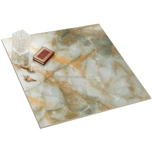 Elegante azulejo de porcelana con efecto de piedra de Jade pulido, estilo moderno atemporal, diseño de suelo ambiental para decoración del hogar, habitación, apartamento - Product Image 4