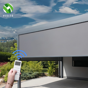 Persianas para Gazebo al aire libre, rodillo motorizado, alambre impermeable, pantalla de plástico, toldo, persiana enrollable para exteriores - Product Image 1