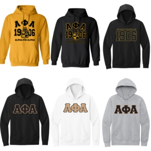 Felpa con Cappuccio Personalizzabile con Logo della Fratellanza Alpha Phi Alpha, Abbigliamento Sportivo Casual alla Moda - Product Image 1