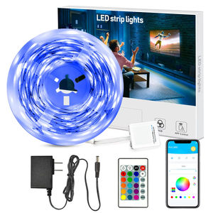Bande lumineuse LED intelligente pour la maison, la chambre à coucher, 100 pieds, 24V-12-30m, 2835RGB, rouge, vert et bleu, contrôle d'application - Product Image 1