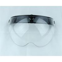 Cascos Abiertos Nuevos de 2021, Casco de Motocicleta Vintage 3/4 con Visera, Gafas Protectoras y Visores de PC en Venta