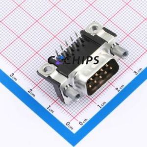 5747250-6 D-Sub/VGA Connector Bent Lead Through Hole Connector Male 9P Right Angle Insert 2 - Product Image 1