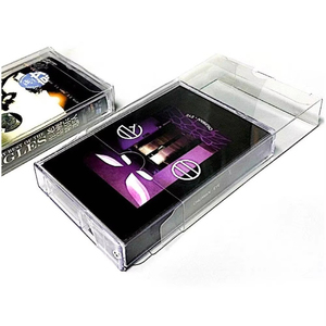 Caja de Almacenamiento de Casetes de Plástico Duro de Alta Transparencia con Tapa Abatible para Exhibición y Protección de Colecciones de Música Retro Contra el Polvo - Product Image 1