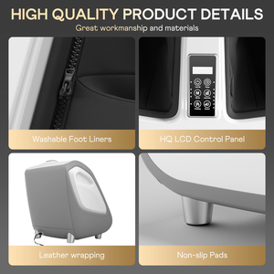 Masajeador de Pies Eléctrico Shiatsu Portátil con Calor, Compresión de Aire, Vibración y Función Musical para Aliviar el Dolor de Pies, Reflexología en Casa - Product Image 6