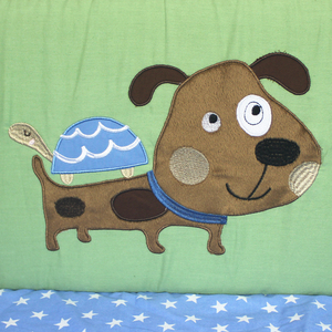 Pequeño perro americano estilo pesado bordado <span class=keywords><strong>cuna</strong></span> ropa de cama conjunto - Product Image 2