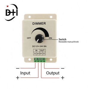 ตัวควบคุมไฟ LED แบบหรี่แสงได้ DC 24V 12V 8A ปรับความสว่างได้ สำหรับไฟ LED สีเดียว - Product Image 4