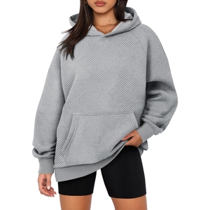 Sweats à capuche pour femmes grande taille en vrac Boxy Wash femme coton lourd respirant personnalisé sweats à capuche pour femmes - Product Image 1