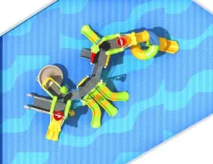 <span class=keywords><strong>Mini</strong></span> tobogán de plástico para exteriores, equipo de juego para niños, tobogán acuático, fabricante - Product Image 5