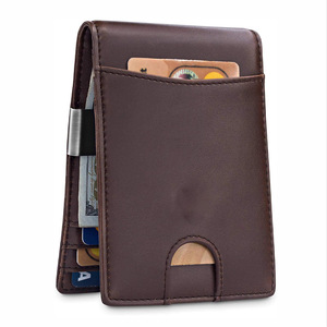 <span class=keywords><strong>Porte</strong></span>-cartes en cuir véritable et pince à dollar 100% Authentique RFID Anti-Theft Short Men's for <span class=keywords><strong>Amazon</strong></span> Wallet with Open Closure Type - Product Image 6