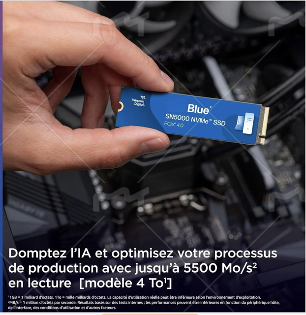 2TB W Blue SN5000 NVMe Internal Solid State Drive SSD - PCIe Gen 4.0, M.2 2280, up to 5,150 MB/s