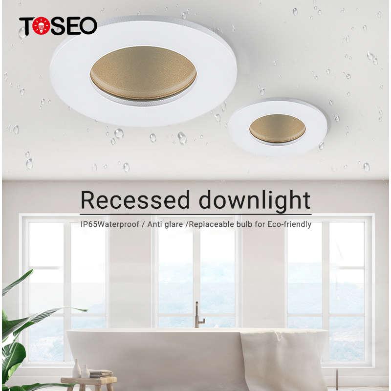 GU10 Anti Glare Downlight 70Mm Cut Out Ip65 Hotel Ceiling Down Light Fixture