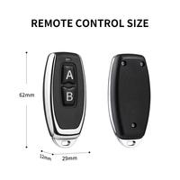 Interrupteur relais RF Century Aoke 433 MHz, télécommande 1 canal, code d'apprentissage, 2 boutons, portée 50 m, pile AAA, porte de garage automatique, LED