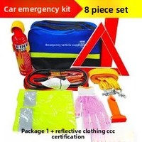 Kit d'urgence automobile portable, ensemble d'outils de sauvetage automobile, extincteur de véhicule, trousse de premiers soins multifonction, triangle de signalisation