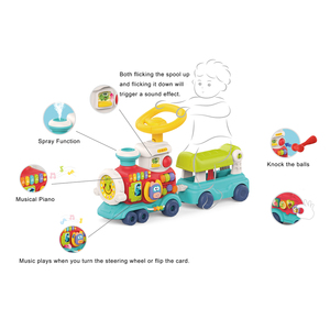Nouveau trotteur 2 en 1 pour bébé, <span class=keywords><strong>centre</strong></span> d'activités, <span class=keywords><strong>voiture</strong></span> à pousser et à tirer, jouet de marche pour enfants, train à pousser et à monter - Product Image 6