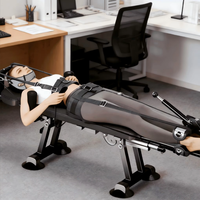 Table de traction cervicale et lombaire électrique en acier inoxydable de qualité médicale, télécommande, design ergonomique pour