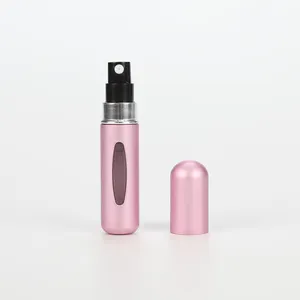 Draagbare 5Ml Aluminium Reizen Parfum Cosmetische Metalen Flessen Pomp Sproeier Hoofd Sub-Fles Plastic Deksel Lippenstift Essentiële Metalen