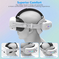 Sangle de charge rapide avec coussin en éponge confortable, sangle Elite avec batteries intégrées de 12 000 mAh pour Meta Quest 3S VR