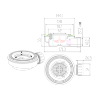 Vente en gros Siphon nouveau receveur de douche raccord de salle de bain en plastique drain moderne