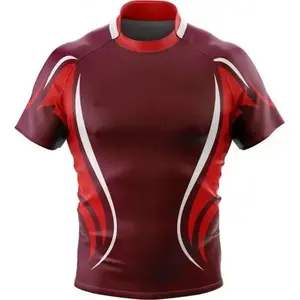 Custom Sports Veste Jerseys Camisa Uniforme Top Jersey Atacado Rugby Camisas Sportswear Adultos para Homens Free Design Service