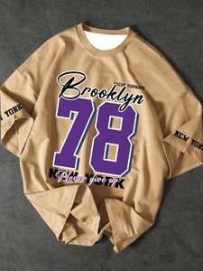 <span class=keywords><strong>Maillot</strong></span> de sport pour hommes, T-shirt à manches courtes imprimé <span class=keywords><strong>Brooklyn</strong></span> NO.78, T-shirt graphique d'été, hauts de sport grande taille pour femmes - Product Image 2