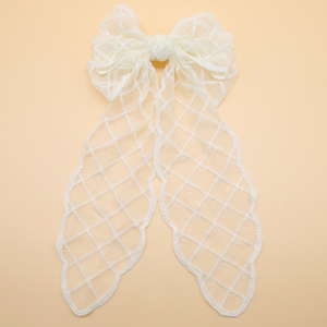 Gentle Maiden Lace Bow Hairpin Top Clip Princess Hairgrips Hair Edge Clip Sweet Temperament Hair Clip accesorios para mujer - Product Image 6