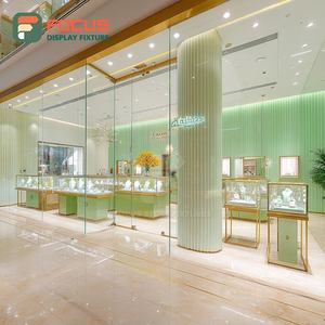 Vitrine de luxe pour centre commercial, présentoir à bijoux finition stratifiée, comptoir de présentation pour bijouterie - Product Image 1