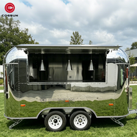 Remorque alimentaire en acier inoxydable Cogsun pour la restauration mexicaine, idéale pour les événements de food trucks locaux, remorque à mini-beignets personnalisée