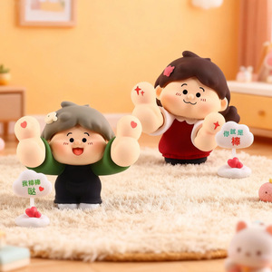 ฟิกเกอร์การ์ตูนรุ่ยเจียแบบกล่องสุ่ม 6 ชิ้น พร้อมรุ่นลิมิเต็ด ของตกแต่งโต๊ะทำงาน ของสะสม ของขวัญสำหรับตกแต่งบ้าน - Product Image 3