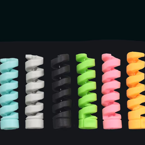 Tùy Chỉnh Silicone Xoắn Ốc Tay Áo Cáp Bảo Vệ Cho Sạc Dữ Liệu Dòng Dây Cáp Bảo Vệ Tổ Chức Biểu Tượng Tùy Chỉnh - Product Image 1