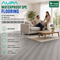 SPC Hybrid-Bodenbelag 8mm Wasserdicht Kratzfest Dielen mit Textur für Familienhunde-Zimmer