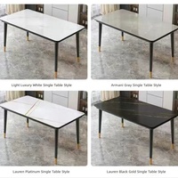 Table à manger Rock Board, petite table à manger pour la maison, table à manger simple et moderne, table et chaises de style luxe léger